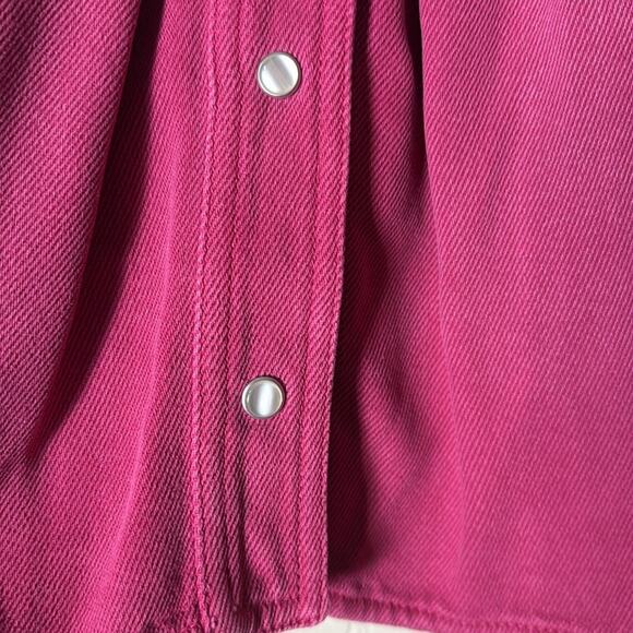 Isabel etoile marant tikeda skirt pink western style pearl snap front mini skirt - Picture 3 of 9